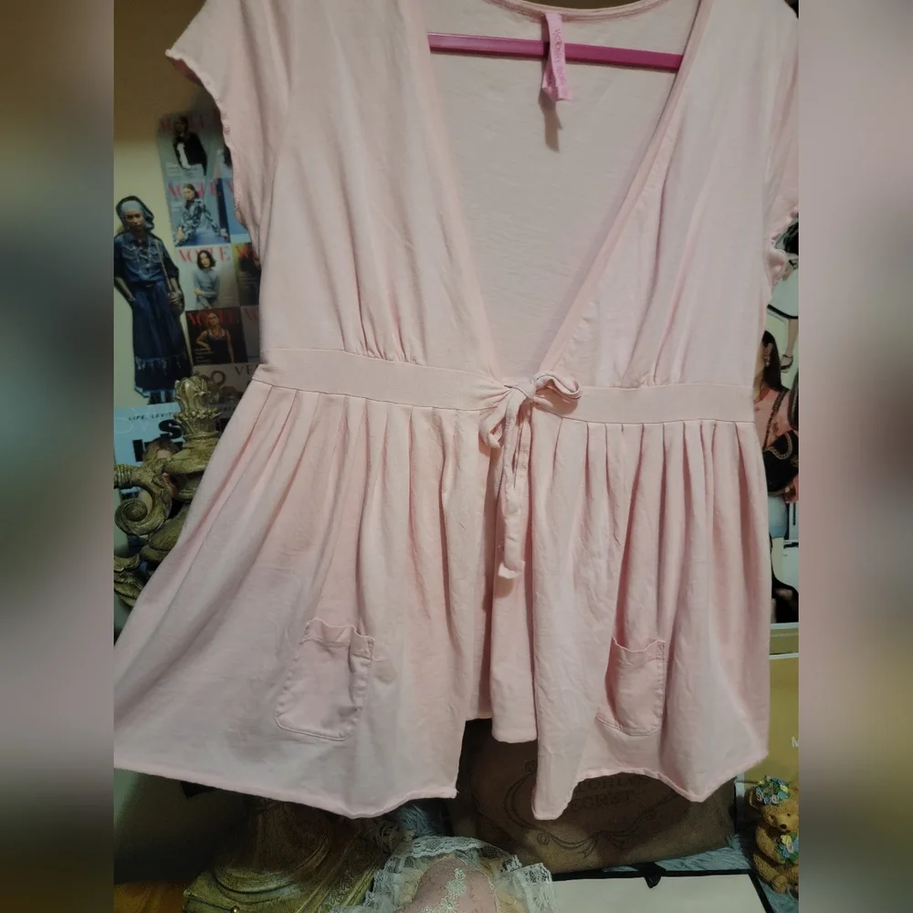 Vintage Victoria's Secret Light Pink BabyDoll Cardigan - Picture 3 of 5